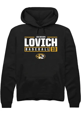 Jackson Lovich Rally Missouri Tigers Mens NIL Stacked Box Long Sleeve Hoodie