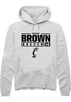 Brooke Brown Rally Cincinnati Bearcats Mens NIL Stacked Box Long Sleeve Hoodie