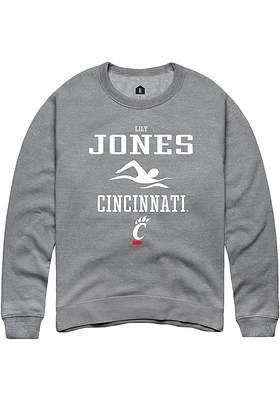 Lily Jones  Rally Cincinnati Bearcats Mens Graphite NIL Sport Icon Long Sleeve Crew Sweatshirt