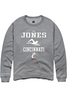 Lily Jones  Rally Cincinnati Bearcats Mens Graphite NIL Sport Icon Long Sleeve Crew Sweatshirt