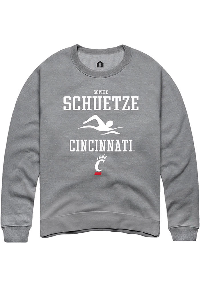 Sophie Schuetze  Rally Cincinnati Bearcats Mens Graphite NIL Sport Icon Long Sleeve Crew Sweatsh..