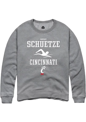 Sophie Schuetze  Rally Cincinnati Bearcats Mens Graphite NIL Sport Icon Long Sleeve Crew Sweatsh..