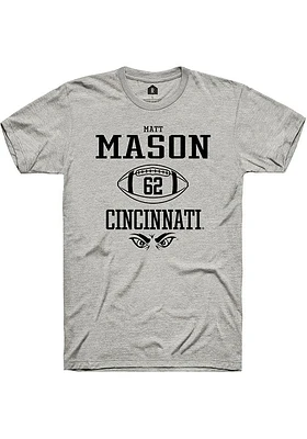 Matt Mason  Cincinnati Bearcats Ash Rally NIL Sport Icon Short Sleeve T Shirt