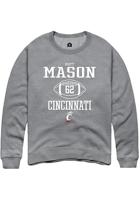 Matt Mason  Rally Cincinnati Bearcats Mens Graphite NIL Sport Icon Long Sleeve Crew Sweatshirt