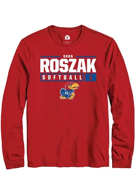 Sara Roszak Kansas Jayhawks Rally NIL Stacked Box Long Sleeve T Shirt