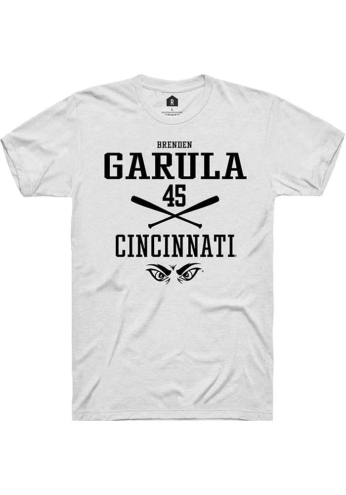 Brenden Garula  Cincinnati Bearcats Dark Grey Rally NIL Sport Icon Short Sleeve T Shirt