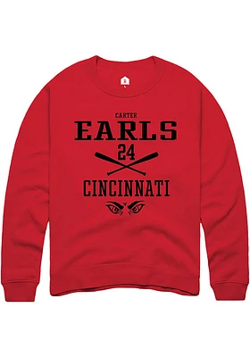 Carter Earls Rally Cincinnati Bearcats Mens NIL Sport Icon Long Sleeve Crew Sweatshirt