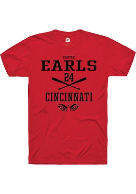 Carter Earls Cincinnati Bearcats Rally NIL Sport Icon Short Sleeve T Shirt