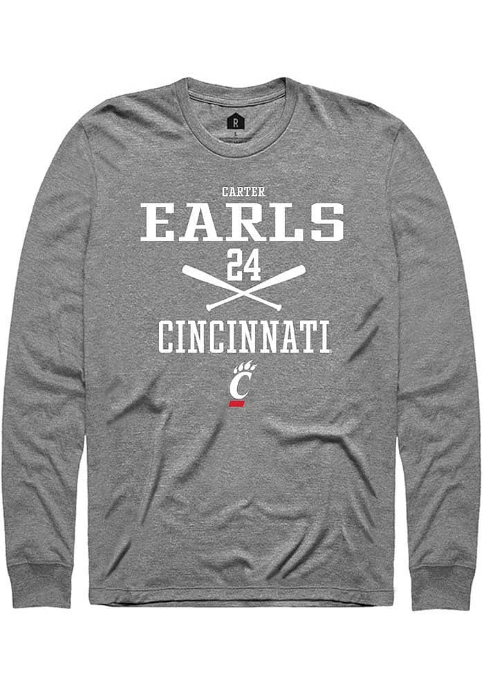 Carter Earls Rally Cincinnati Bearcats Mens White NIL Sport Icon Long Sleeve Hoodie