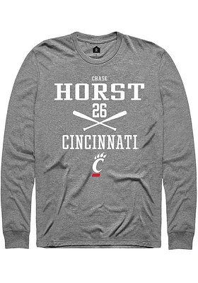 Chase Horst  Cincinnati Bearcats Graphite Rally NIL Sport Icon Long Sleeve T Shirt