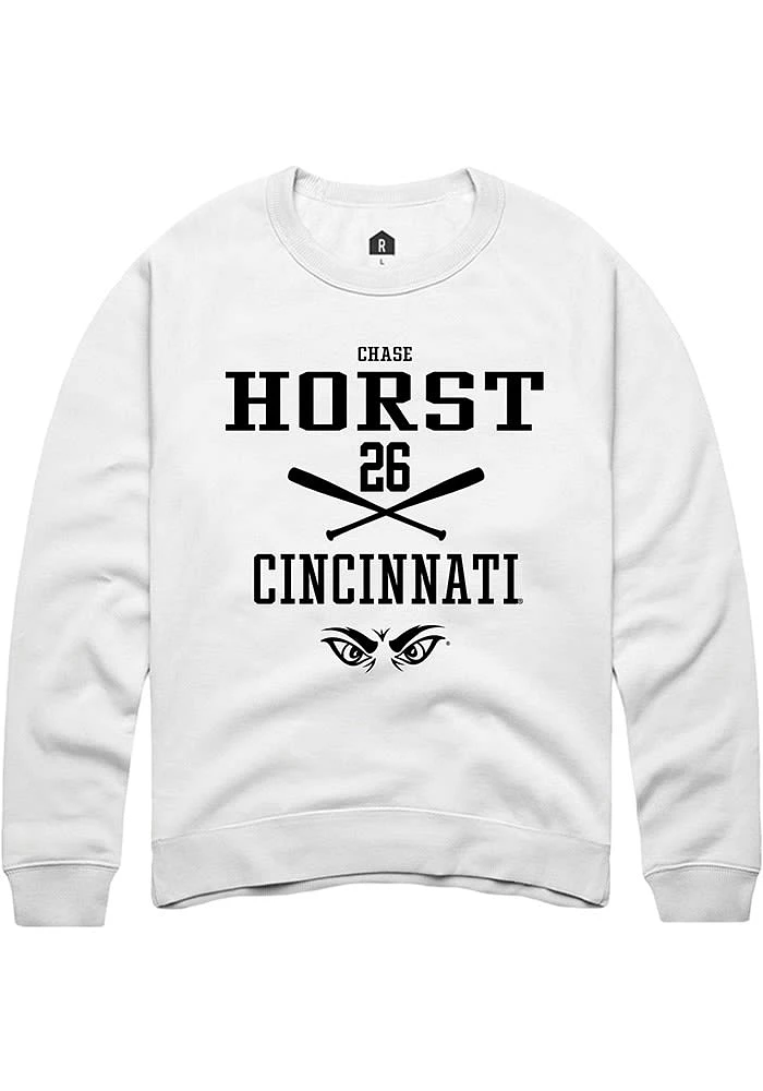 Chase Horst Rally Cincinnati Bearcats Mens NIL Sport Icon Long Sleeve Crew Sweatshirt