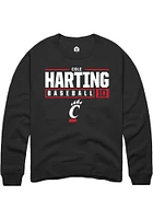 Cole Harting Rally Cincinnati Bearcats Mens NIL Stacked Box Long Sleeve Crew Sweatshirt