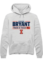 Azariyah Bryant  Rally Illinois Fighting Illini Mens White NIL Stacked Box Long Sleeve Hoodie