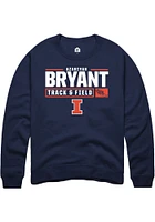 Azariyah Bryant  Rally Illinois Fighting Illini Mens Navy Blue NIL Stacked Box Long Sleeve Crew Sw..