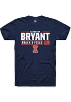 Azariyah Bryant  Illinois Fighting Illini Navy Blue Rally NIL Stacked Box Short Sleeve T Shirt