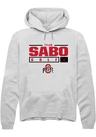 Tyler Sabo Rally Ohio State Buckeyes Mens NIL Stacked Box Long Sleeve Hoodie