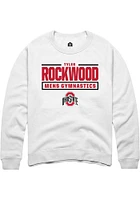 Tyler Rockwood Rally Ohio State Buckeyes Mens NIL Stacked Box Long Sleeve Crew Sweatshirt