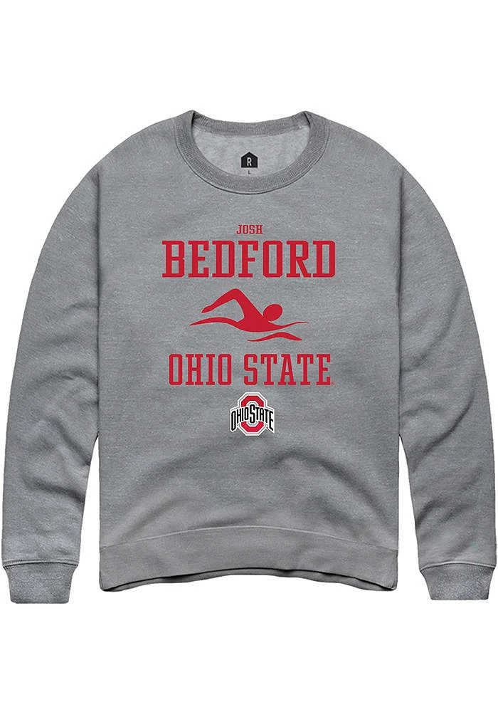 Josh Bedford  Rally Ohio State Buckeyes Mens Graphite NIL Sport Icon Long Sleeve Crew Sweatshirt