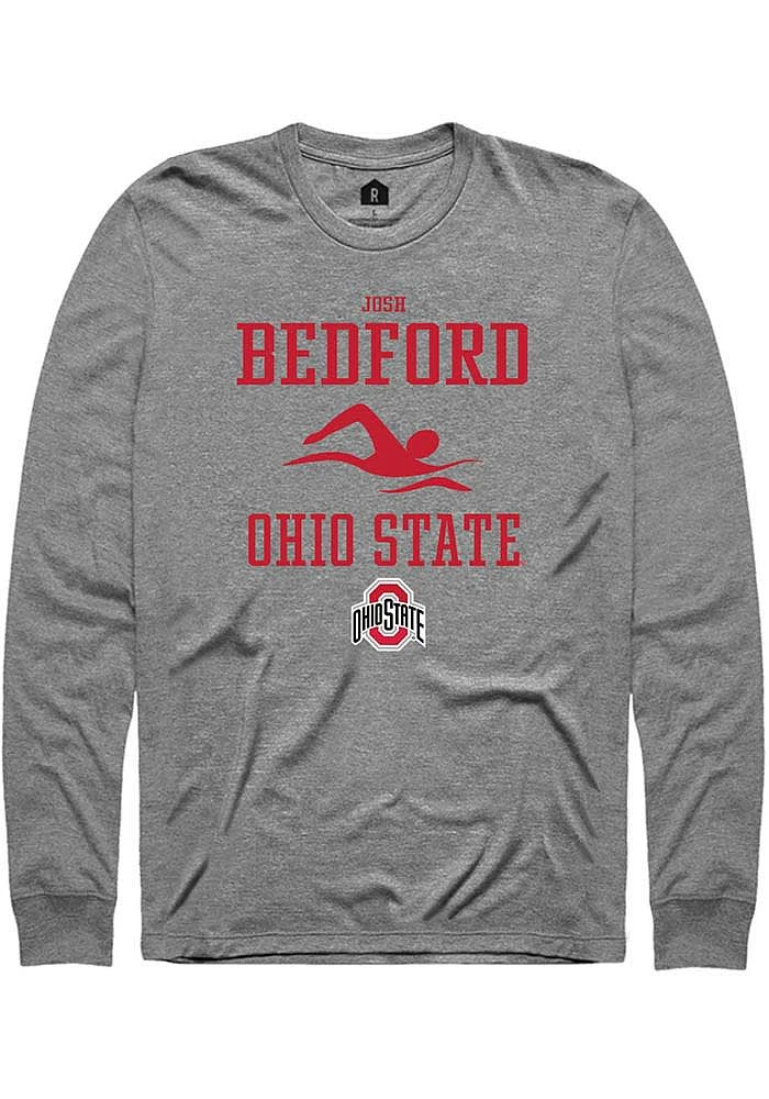 Josh Bedford  Ohio State Buckeyes Graphite Rally NIL Sport Icon Long Sleeve T Shirt