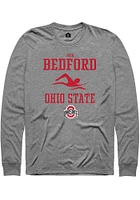 Josh Bedford  Ohio State Buckeyes Graphite Rally NIL Sport Icon Long Sleeve T Shirt