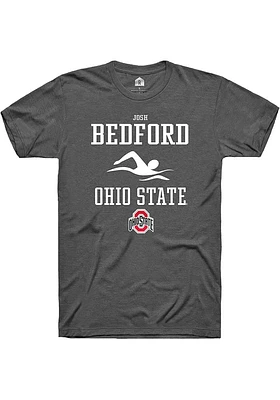 Josh Bedford  Ohio State Buckeyes Dark Grey Rally NIL Sport Icon Short Sleeve T Shirt