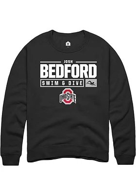 Josh Bedford Rally Ohio State Buckeyes Mens NIL Stacked Box Long Sleeve Crew Sweatshirt