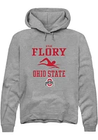 Kylie Flory  Rally Ohio State Buckeyes Mens Graphite NIL Sport Icon Long Sleeve Hoodie