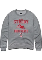 Nathan Streby  Rally Ohio State Buckeyes Mens Graphite NIL Sport Icon Long Sleeve Crew Sweatshir..