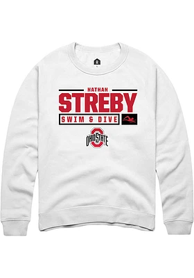 Nathan Streby Rally Ohio State Buckeyes Mens NIL Stacked Box Long Sleeve Crew Sweatshirt