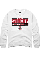 Nathan Streby Rally Ohio State Buckeyes Mens NIL Stacked Box Long Sleeve Crew Sweatshirt