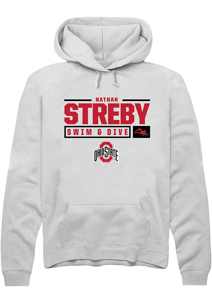 Nathan Streby Rally Ohio State Buckeyes Mens NIL Stacked Box Long Sleeve Hoodie