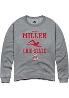 Nolan Miller  Rally Ohio State Buckeyes Mens Graphite NIL Sport Icon Long Sleeve Crew Sweatshirt