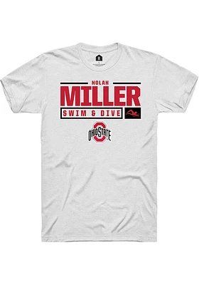 Nolan Miller Ohio State Buckeyes Rally NIL Stacked Box Short Sleeve T Shirt