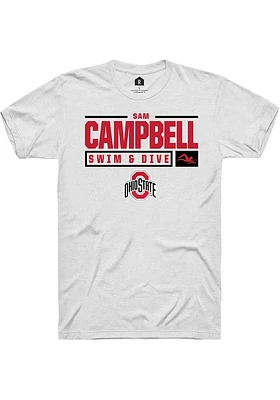 Sam Campbell Ohio State Buckeyes Rally NIL Stacked Box Short Sleeve T Shirt