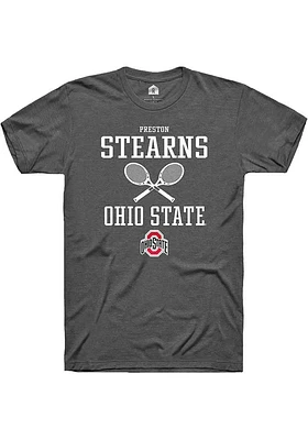 Preston Stearns  Ohio State Buckeyes Dark Grey Rally NIL Sport Icon Short Sleeve T Shirt