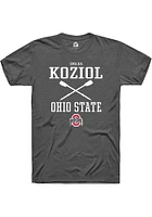 Emilka Koziol  Ohio State Buckeyes Dark Grey Rally NIL Sport Icon Short Sleeve T Shirt