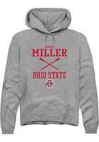 Morgan Miller  Rally Ohio State Buckeyes Mens Graphite NIL Sport Icon Long Sleeve Hoodie