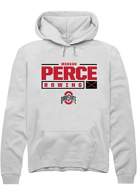 Morgan Perce Rally Ohio State Buckeyes Mens NIL Stacked Box Long Sleeve Hoodie