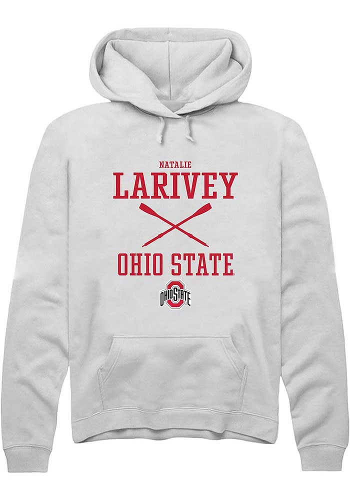 Natalie Larivey Rally Ohio State Buckeyes Mens NIL Sport Icon Long Sleeve Hoodie