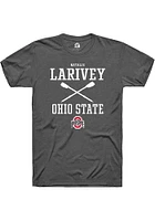 Natalie Larivey  Ohio State Buckeyes Dark Grey Rally NIL Sport Icon Short Sleeve T Shirt