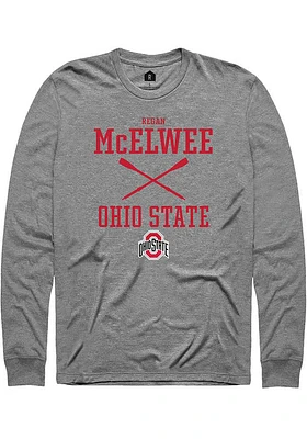 Regan McElwee  Ohio State Buckeyes Graphite Rally NIL Sport Icon Long Sleeve T Shirt