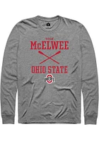 Regan McElwee  Ohio State Buckeyes Graphite Rally NIL Sport Icon Long Sleeve T Shirt