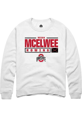 Regan McElwee Rally Ohio State Buckeyes Mens NIL Stacked Box Long Sleeve Crew Sweatshirt