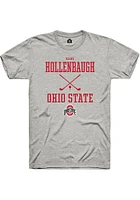 Kary Hollenbaugh  Ohio State Buckeyes Ash Rally NIL Sport Icon Short Sleeve T Shirt