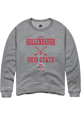 Kary Hollenbaugh  Rally Ohio State Buckeyes Mens Graphite NIL Sport Icon Long Sleeve Crew Sweats..