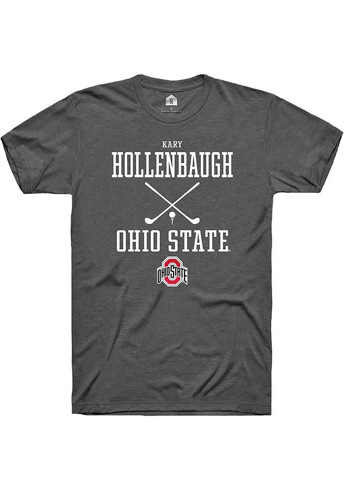 Kary Hollenbaugh  Ohio State Buckeyes Dark Grey Rally NIL Sport Icon Short Sleeve T Shirt