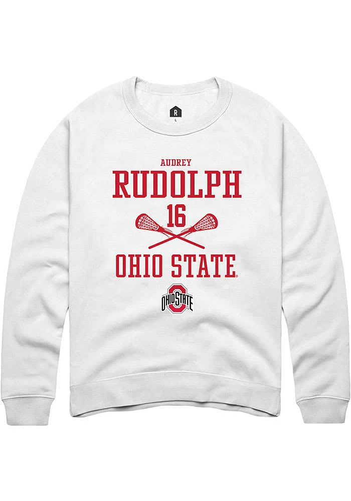 Audrey Rudolph Rally Ohio State Buckeyes Mens NIL Sport Icon Long Sleeve Crew Sweatshirt