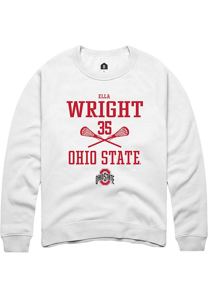 Ella Wright Rally Ohio State Buckeyes Mens NIL Sport Icon Long Sleeve Crew Sweatshirt