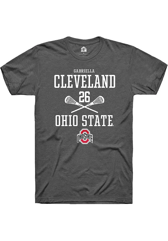 Gabriella Cleveland  Ohio State Buckeyes Dark Grey Rally NIL Sport Icon Short Sleeve T Shirt