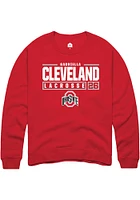 Gabriella Cleveland  Rally Ohio State Buckeyes Mens Red NIL Stacked Box Long Sleeve Crew Sweatsh..